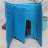 Tribal Striped Peruvian Leather Trifold Wallet