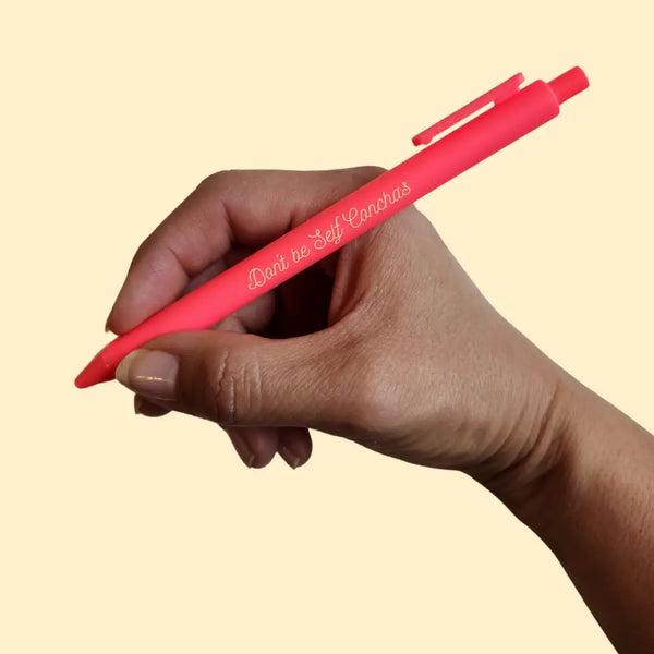 Don't Be Self Conchas Neon Pink Ink Pen