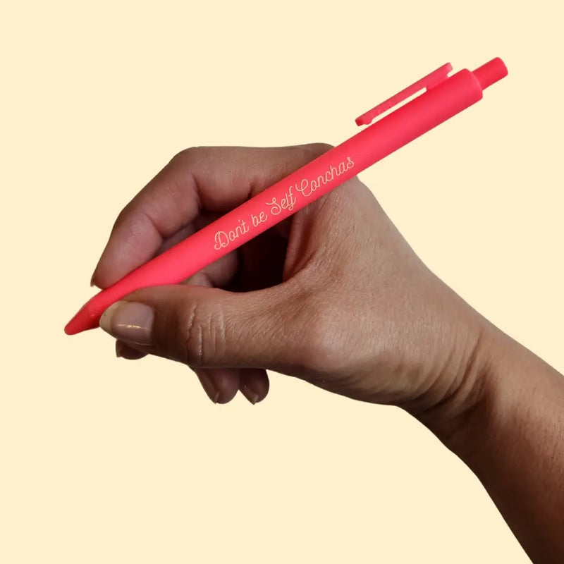 Don't Be Self Conchas Neon Pink Ink Pen