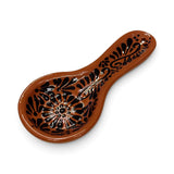 Black on Brown Spoon Rest