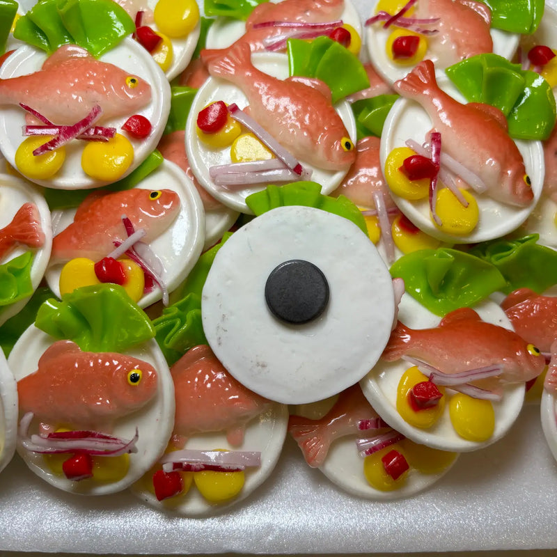 Fried Fish Plate Kitchen Magnet