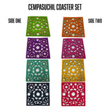 Cempasuchitl- "Papel Picado" Coaster Sets