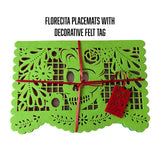 Double-Sided Felt "Papel Picado" Placemat Sets (Florecita) at Sew Bonita in Corpus Christi, TX.