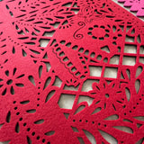 Butterfly Skull- Double-Sided Felt "Papel Picado" Placemat Sets