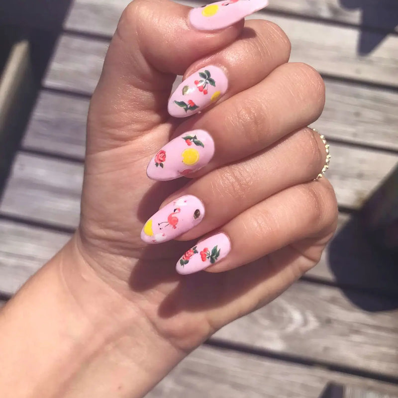 Pink Pony Nail Art Stickers
