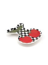 Checkered & Cherries - Ceramic Trinket & Jewelry Tray / Dish