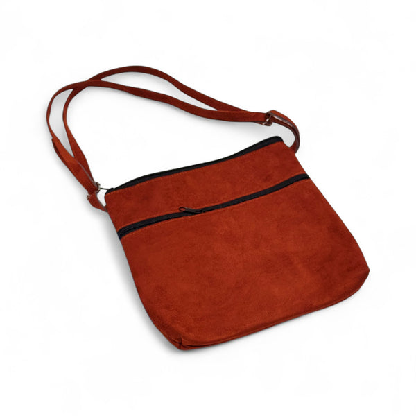 Suede Virgen de Guadalupe (Virgin Mary) Crossbody Bag