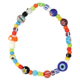 Millefiori Mushroom Multi Stretch Bracelet
