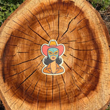 Luchadora Cowgirl Sticker