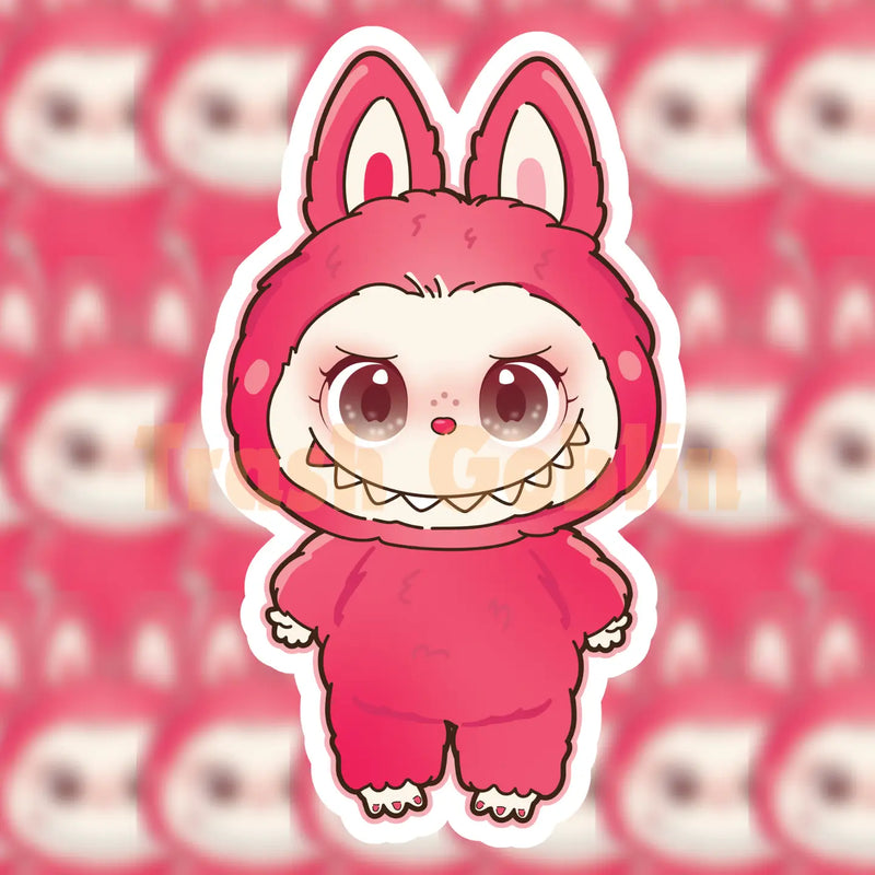 Hot Pink Labubu Sticker