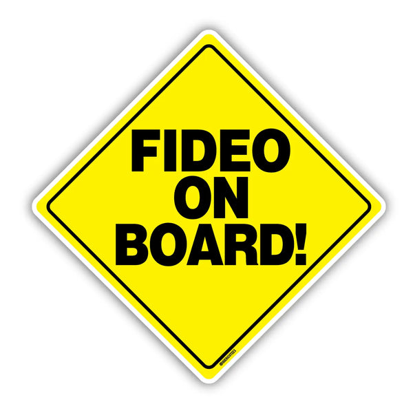 Fideo On Board Sticker