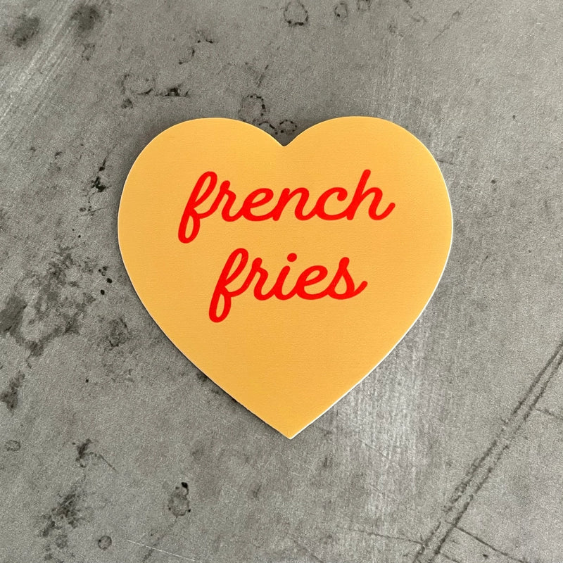 French Fries Heart Sticker