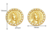 Virgen de Guadalupe Stud Earrings