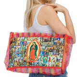 Red Our Lady of Guadalupe Collage Mesh Tote