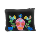 Sugar Skull Embroidered Ecuadorian Coin Purse
