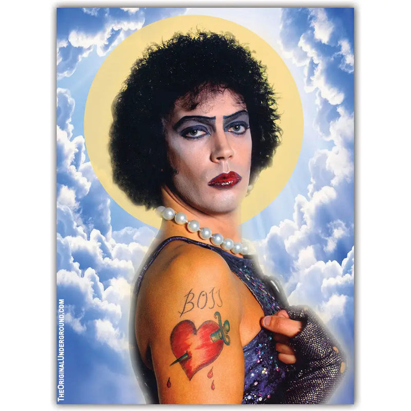 Saint Frank-N-Furter "Rocky Horror" Sticker at Sew Bonita in Corpus Christi, TX.