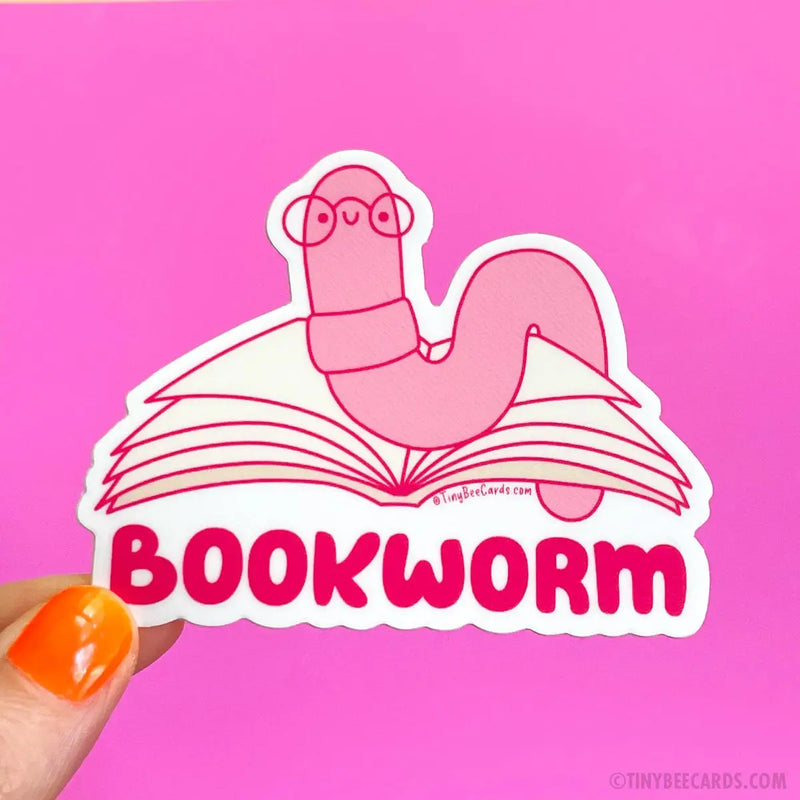 Bookworm Reading Lover Sticker at Sew Bonita in Corpus Christi, TX.