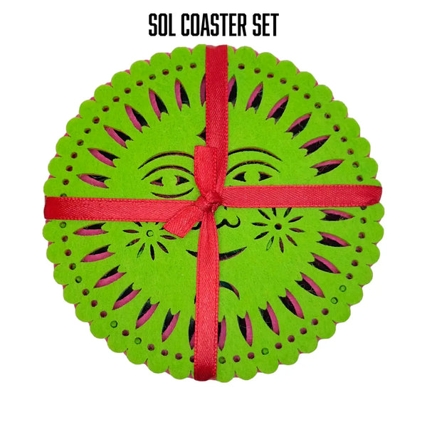 Felt "Papel Picado" Coaster Sets-- Solat at Sew Bonita in Corpus Christi, TX.