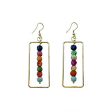 Framed Kantha Earrings