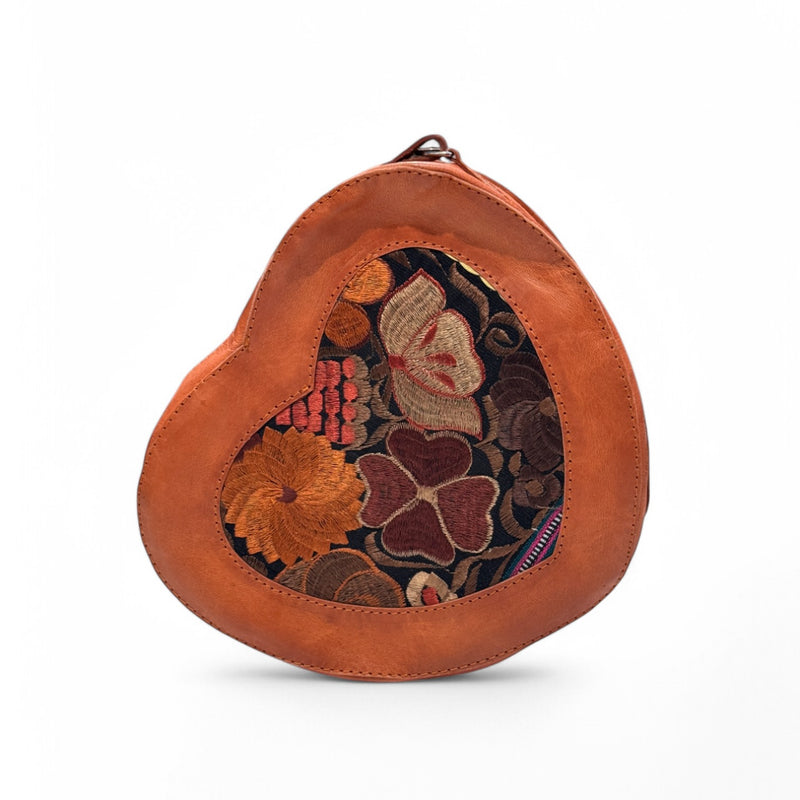Leather Heart Crossbody