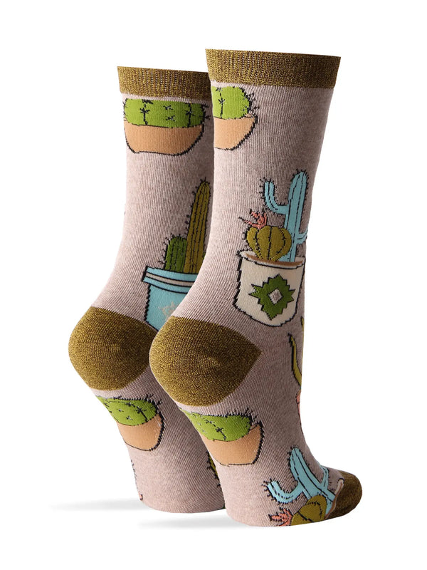 Cactus Hugs | Women's Premium Cotton Crew Dress Socks at Sew Bonita in Corpus Christi, TX.