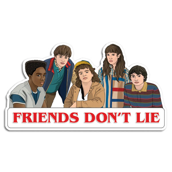Stranger Things Friends Don't Lie Die Cut Sticker