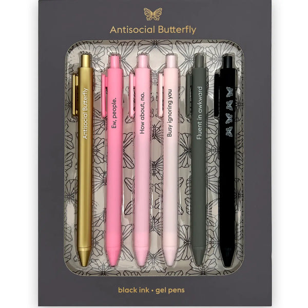 Antisocial Butterfly - Quotable Gel Pen Set