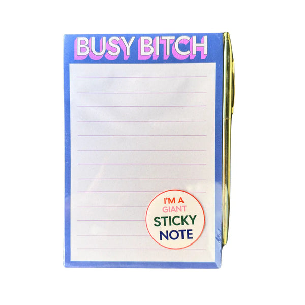 Busy Bitch Notepad Sticky Note (w/Pen) at Sew Bonita in Corpus Christi, TX.