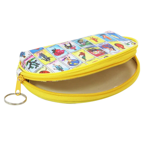 Loteria Yellow Zipper Coin Purse