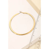 Gold Flat Latch Hoop Earrings at Sew Bonita in Corpus Christi, TX.