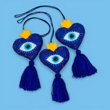 Sacred Heart w/ Evil Eye Pom