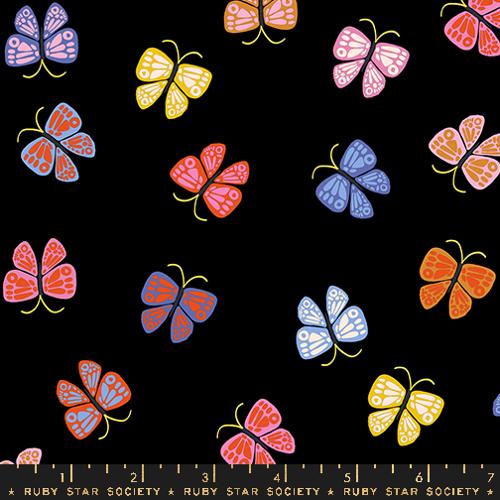 F2266 - Ooh Lucky Ducky Black Butterflies