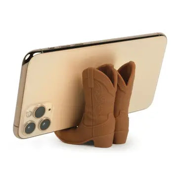 Giddy Up - Cowboy Boot Phone Stand (Brown)