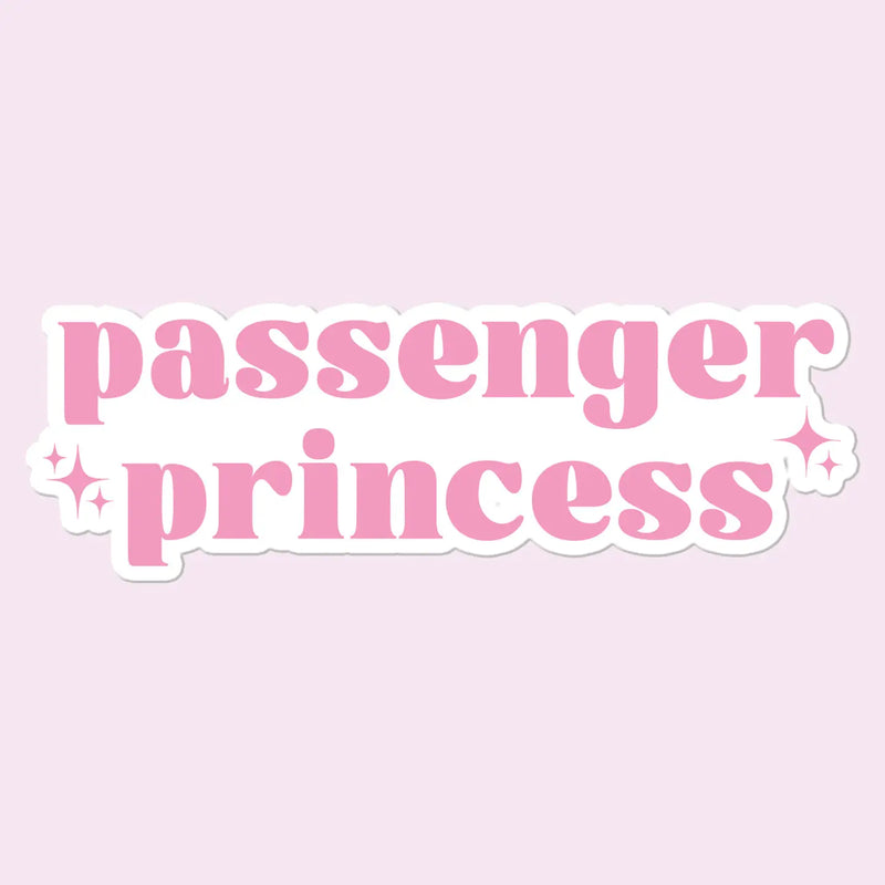 Passenger Princess Funny Sticker Car Decal