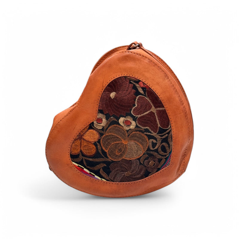 Leather Heart Crossbody