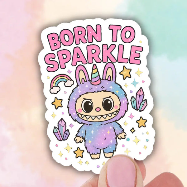 Born to Sparkle Labubu Sticker