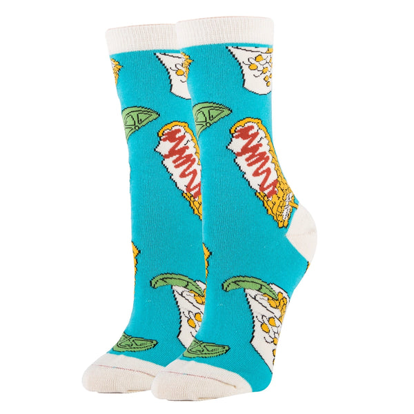 Elote | Women's Cotton Crew Funny Socks