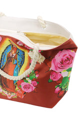 Red Our Lady of Guadalupe Tote Bag