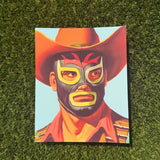 Luchador Mask Cowboy Art Print (8x10)