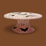 Brown & White Halloween Cake Platter
