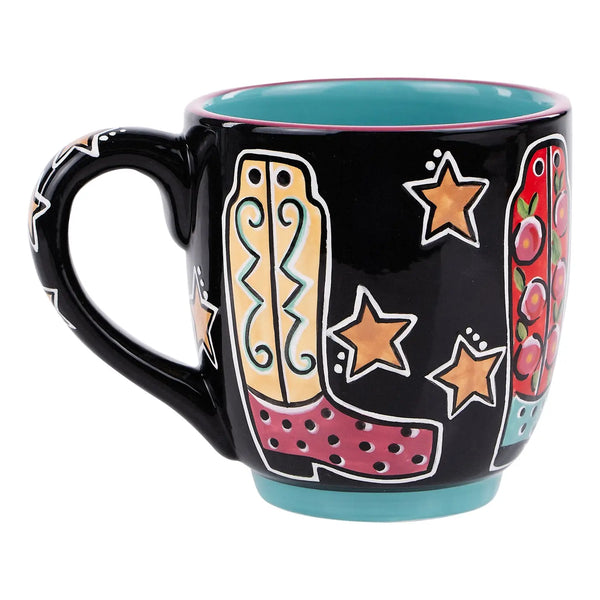 Boots and Stars Mug at Sew Bonita in Corpus Christi, TX.