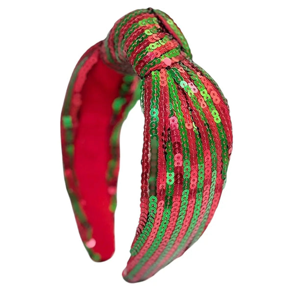 Christmas Sequin Knot Headband