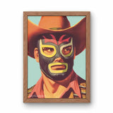 Luchador Mask Cowboy Art Print (8x10)
