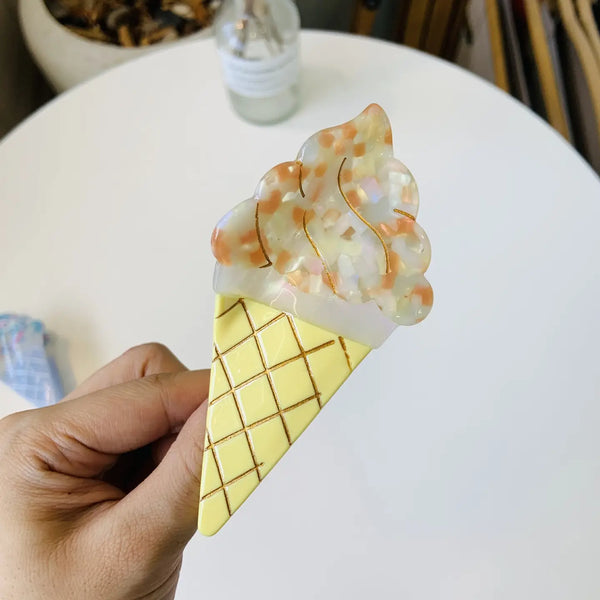 Ice Cream Cone Hair Clip