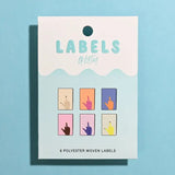 Middle Finger Mini Hands Woven Labels