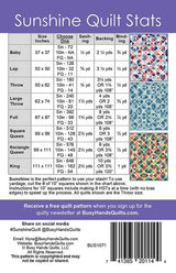 Sunshine Quilt Pattern