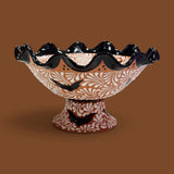 Brown w/ Black Trim Halloween Fruit Bowl