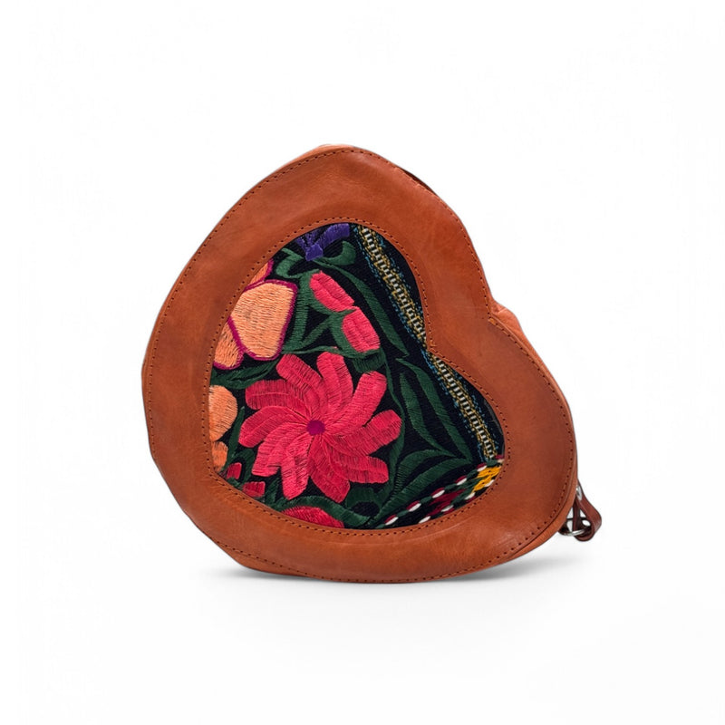 Leather Heart Crossbody