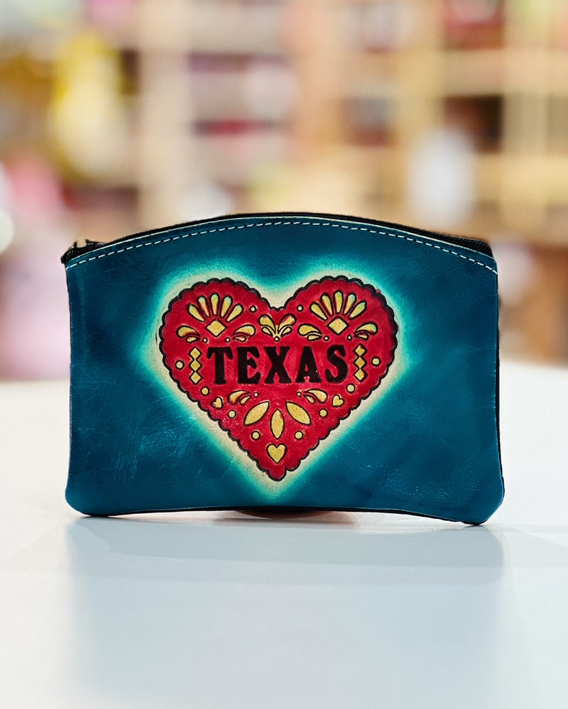 Texas Leather Coin Pouch