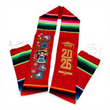 Graduation Serape Stole (Flowers + Lele Doll - Multiple Colors